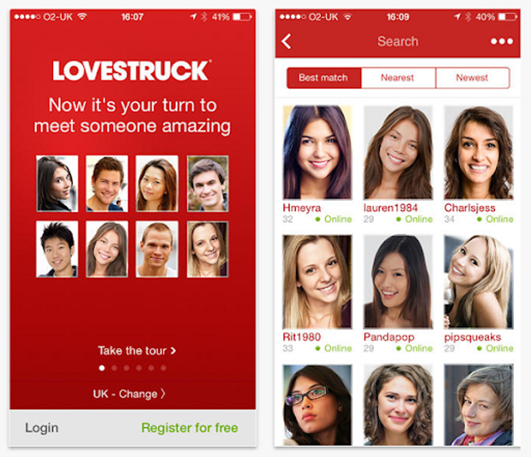 Lovestruck mobile app
