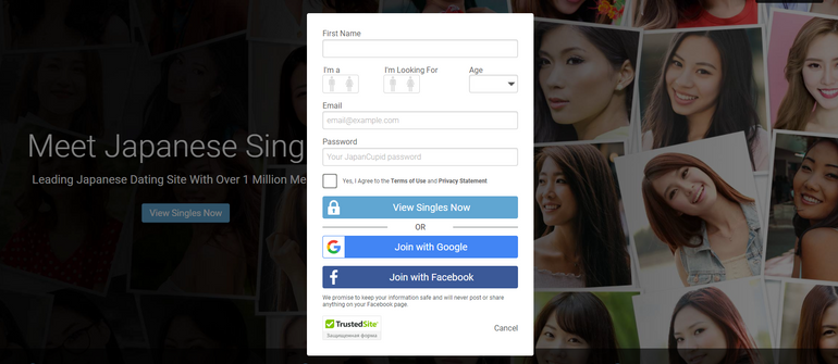 JapanCupid Registration
