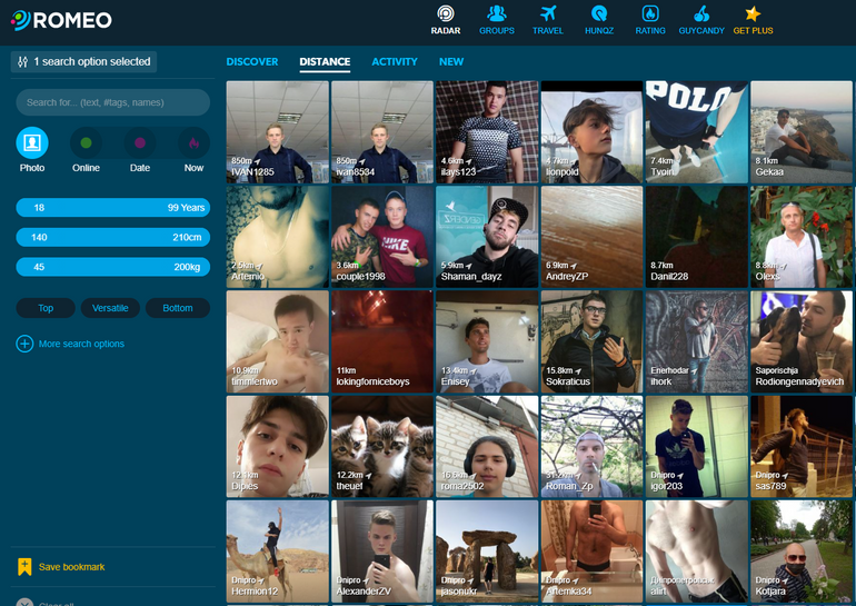 PlanetRomeo Usability