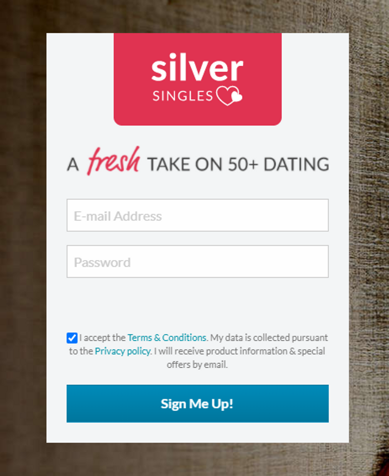 SilverSingles Sign up