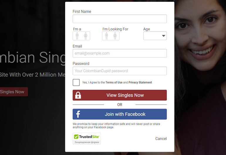 ColombianCupid Registration