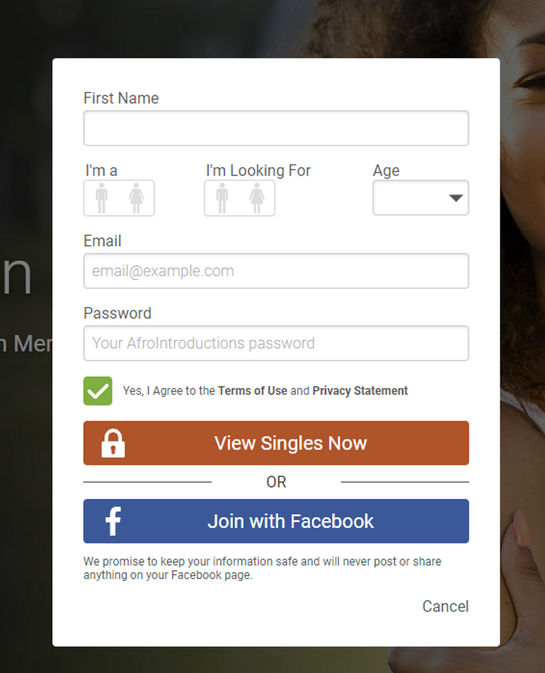 Afro Introductions Sign up